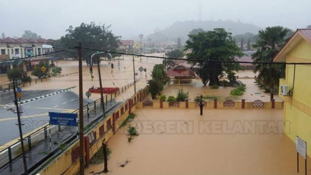 Keadaan Banjir Jajahan Gua Musang 2014