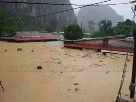 Keadaan Banjir Jajahan Gua Musang 2014