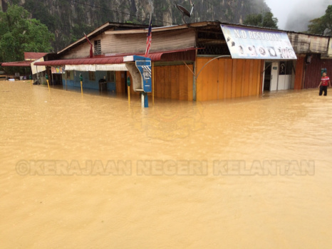 Keadaan Banjir Jajahan Gua Musang 2014