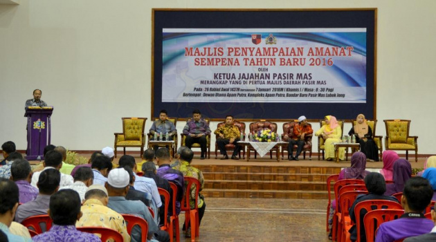Majlis Penyampaian Amanat  Sempena Tahun Baru 2016  oleh Ketua Jajahan Pasir Mas