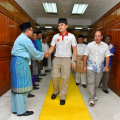 Keberangkatan tiba DYTM Raja Muda Selangor diiringi YTM Tengku Mahkota Kelantan dan YABhg. Dato' Timbalan Yang Dipertua, MAIK