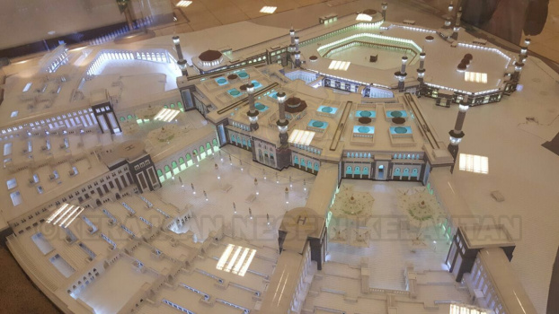 ‘Miniature’ yang mengambarkan rupa bentuk Masjidil Haram setelah siap diubahsuai sepenuhnya.