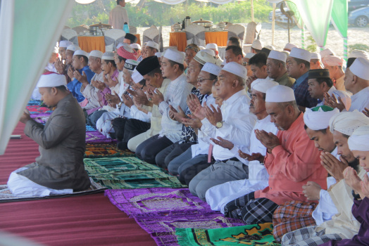 MAJLIS SOLAT HAJAT MULA KERJA PEMBINAAN MASJID BAHARU MUKIM BUNUT SUSU PADA 4 MEI 2016 DI TAPAK MASJID