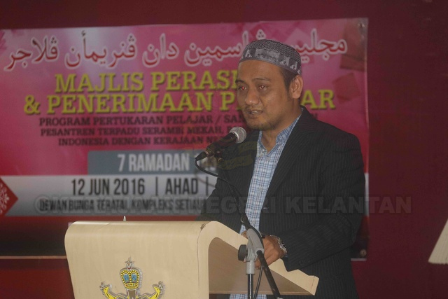 Majlis Perasmian Program Pertukaran Pelajar Santri Yayasan Pesantren Terpadu Serambi Mekah Padang Panjang, Indonesia Dengan Kerajaan Negeri Kelantan telah berlansung di Dewan Bunga Teratai, Pejabat Setiausaha Kerajaan Negeri Kelantan _MG_2002.jpeg