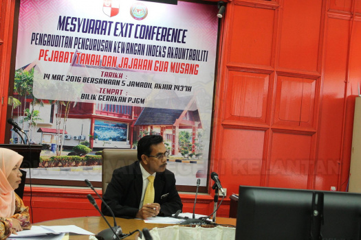 2016 / Mesyuarat Exit Conference Pengauditan Pengurusan Kewangan Indeks Akauntabiliti Pejabat Tanah dan Jajahan Gua Musang, 14 Mac 2016