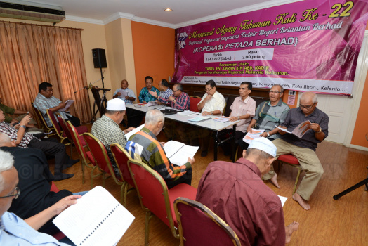 MESYUARAT AGUNG TAHUNAN KALI KE -22 KOPERASI PEGAWAI-PEGAWAI TADBIR NEGERI KELANTAN BERHAD (KOPERASI PETADA BERHAD) : 04 Rejab  1438H /01 April 2017 