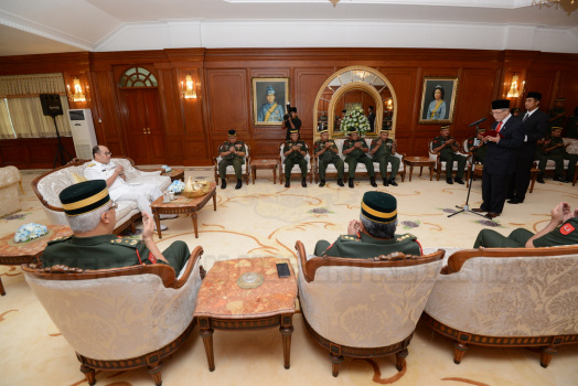 MAJLIS PERMAKAIAN PANGKAT BRIGED JENERAL KEPADA YANG BERHORMAT MULIA TENGKU TEMENGGONG KELANTAN DI ISTANA KOTA LAMA: 07 Rejab  1438H / 04 April 2017 