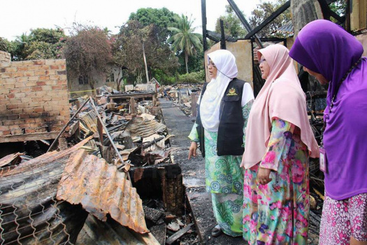 Ziarah Mangsa Kebakaran di Wakaf Mek Zainab, Kota Bharu