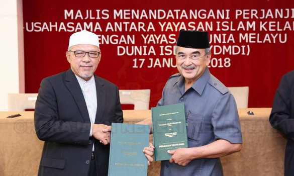 Majlis Menandatangani Perjanjian Usahasama Antara Yayasan Islam Kelantan (YIK) dan Yayasan Dunia Melayu Dunia Islam (YDMDI)