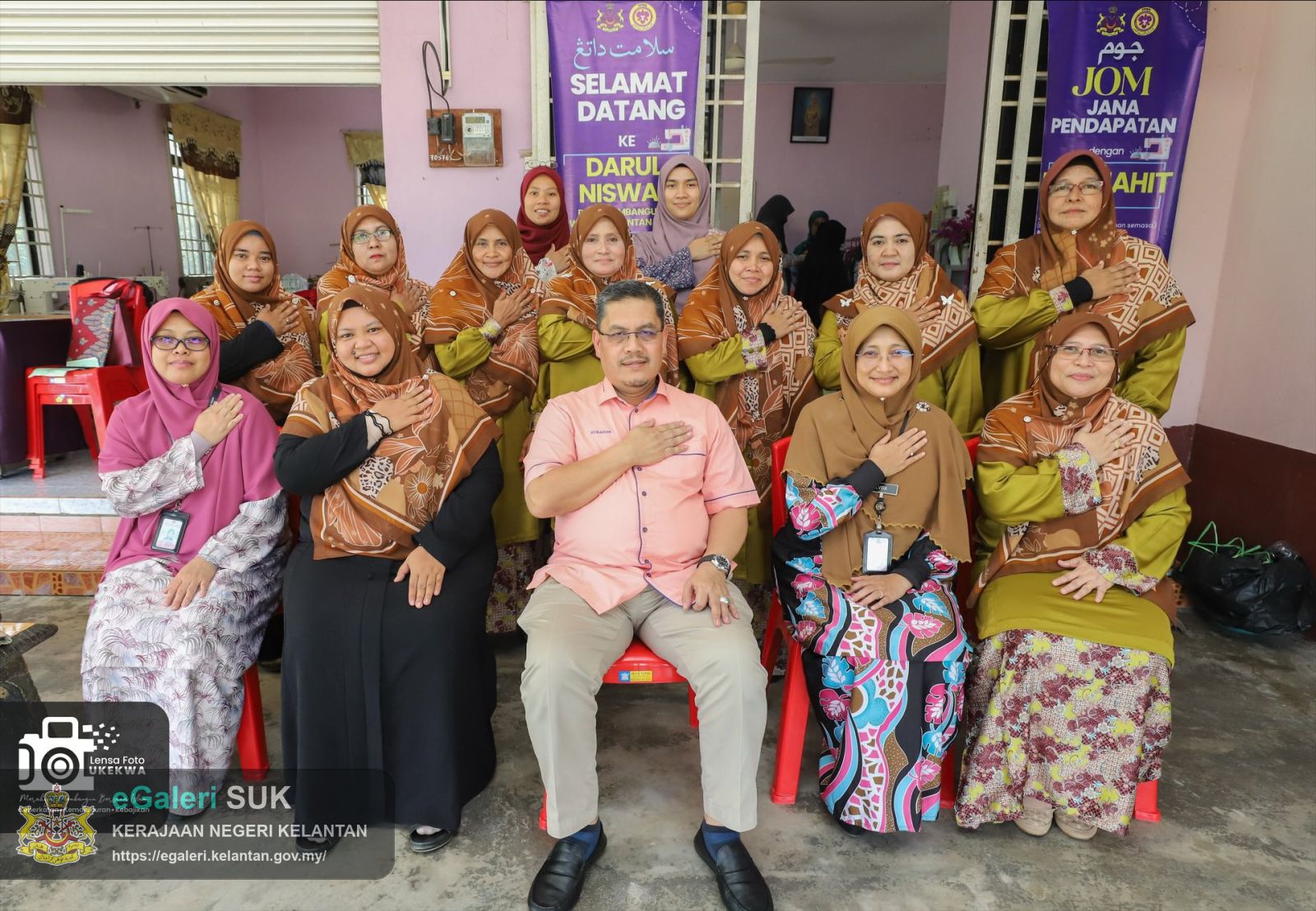 Lawatan kerja YBrs. Pn. Pengarah U-KeKWa ke Pusat Kemahiran Wanita Kelantan (PPWK) Chetok