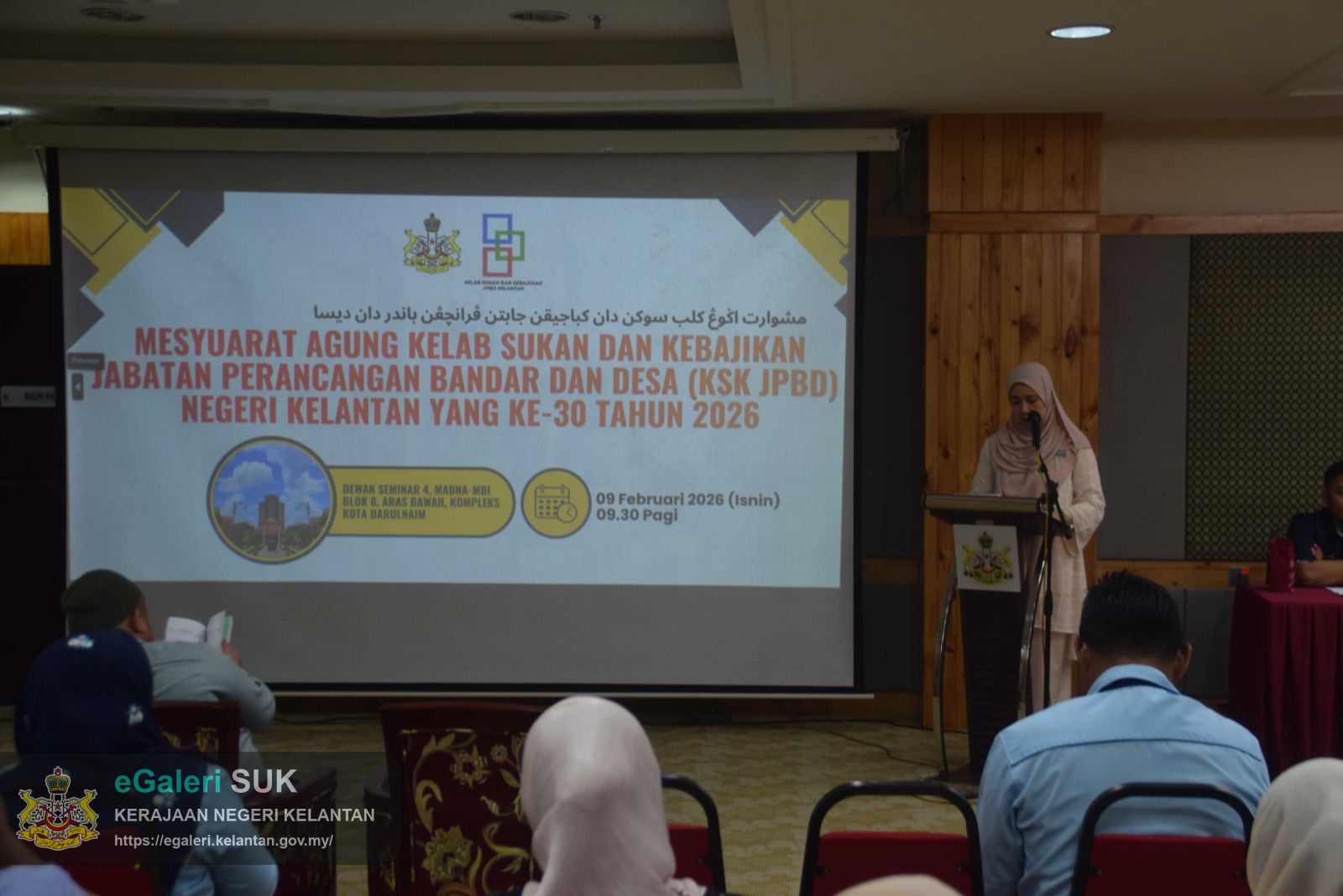 9 FEBRUARI 2026 Mesyuarat Agung Kelab Sukan dan Kebajikan KSK JPBD Negeri Kelantan Kali Ke 30