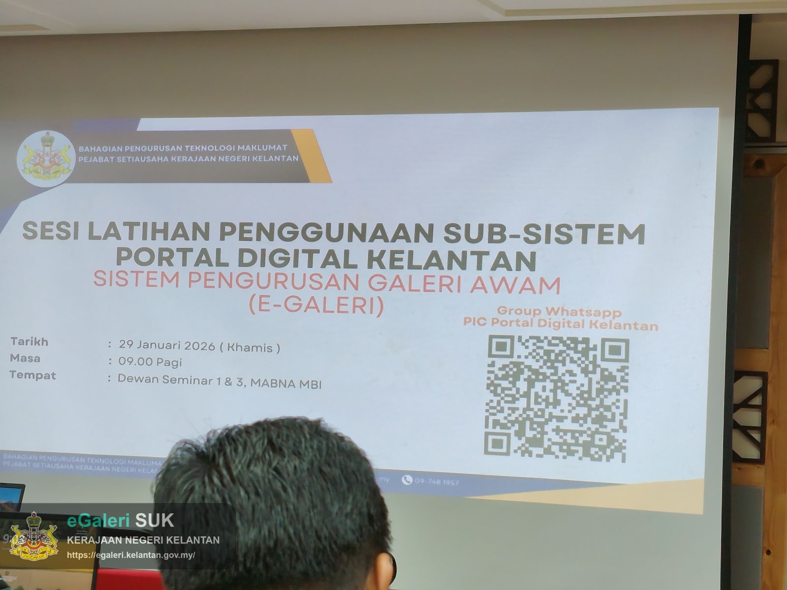 Latihan Penggunaan Sistem EGaleri