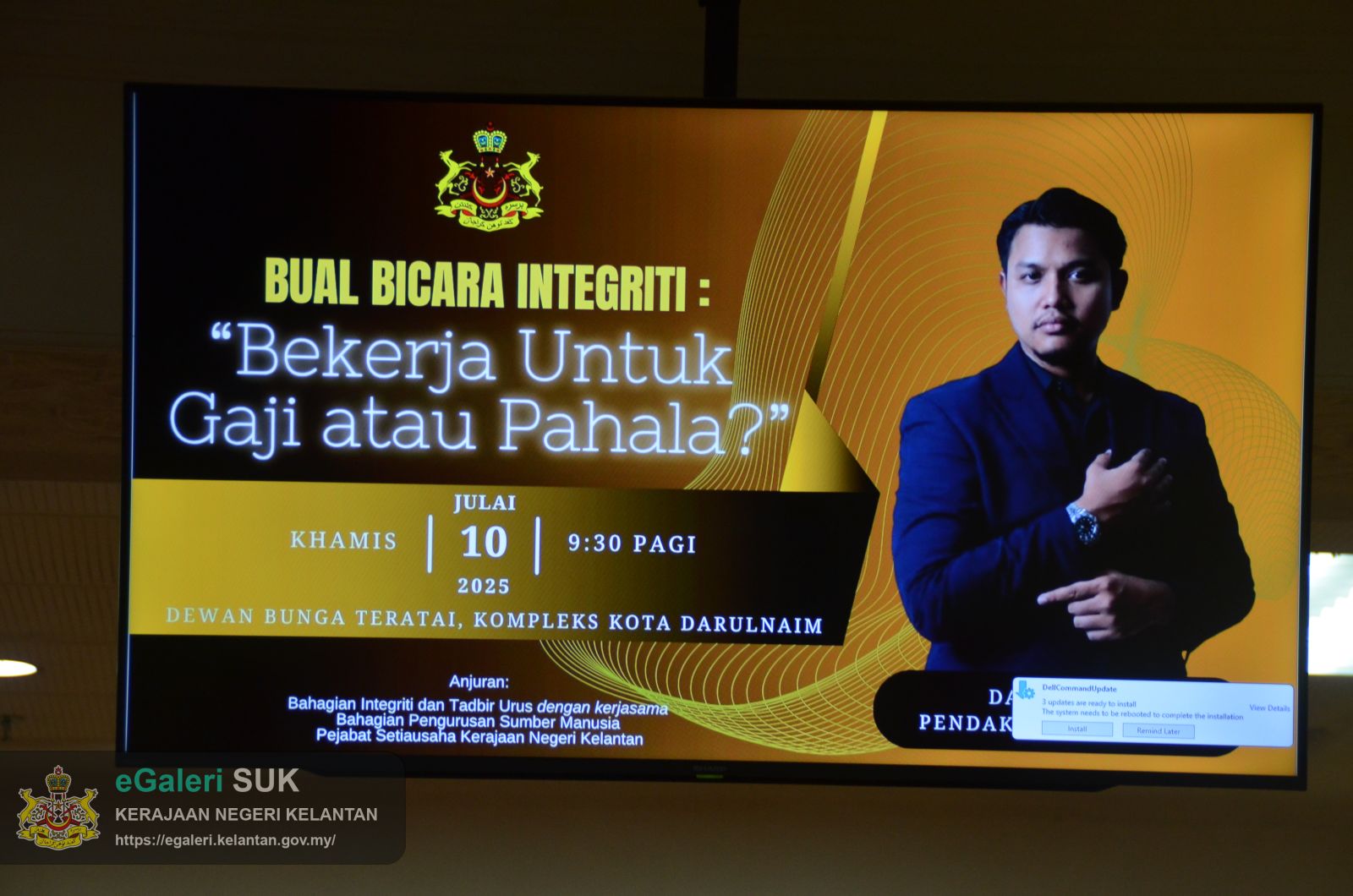 PROGRAM BICARA INTEGRITI  BEKERJA UNTUK GAJI ATAU PAHALA