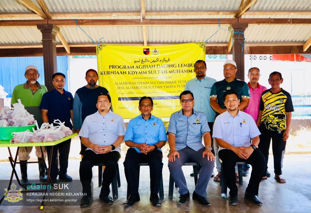 Agihan Daging Lembu Kurniaan KDYMM Sultan Muhammad V Bagi Jajahan Kota Bharu