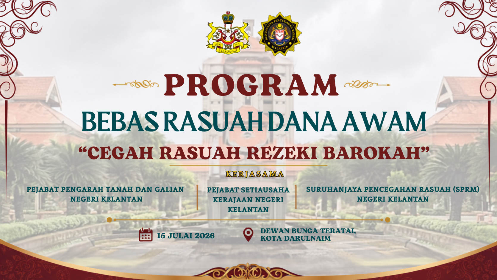 Program Pencegahan Rasuah Dana Awam Cegah Rasuah Rezeki Barokah