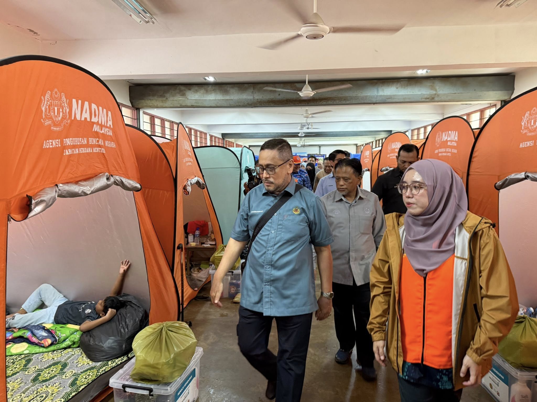 Lawatan YBM Tengku Kaya Perkasa, Dato' SUK Kelantan ke Pusat Pemindahan Sabak